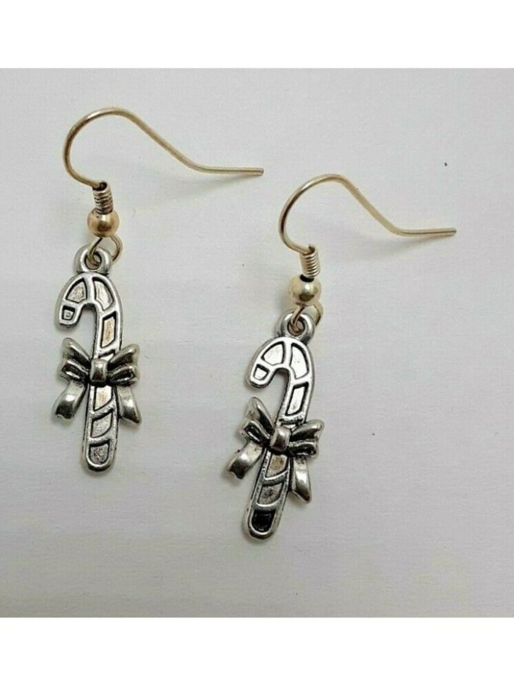 Candy Cane Earrings.Silver